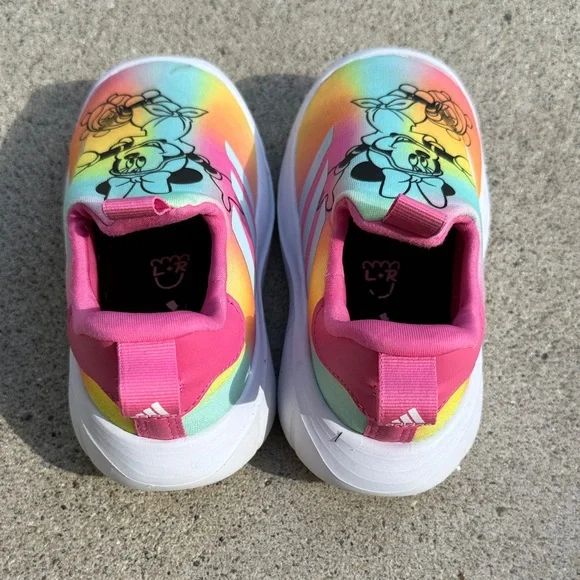 Adidas BubbleComfy Kids Rainbow Minnie Mouse Sneakers - Picture 3 of 3